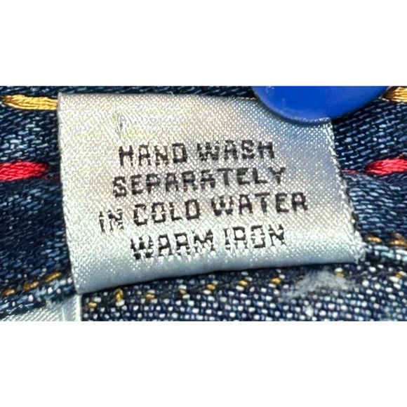 S Collection Jacket Womens Large Blue Denim Southwestern Embroidered Boho Y2K - Picture 11 of 12